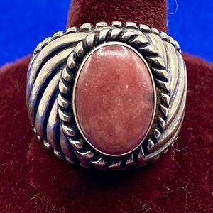 Carolyn Pollack Relios Southwestern Rhodonite Sterling Silver Ring